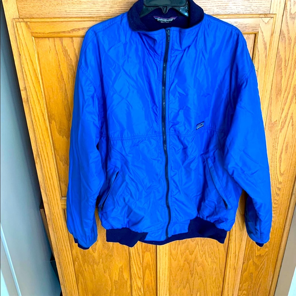 Vintage Patagonia Fleece Windbreaker Bomber Jacket size XL